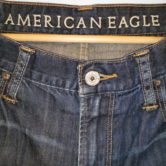 American Eagle Men's Denim Jeans StraightFit Black - Picture 4 of 6